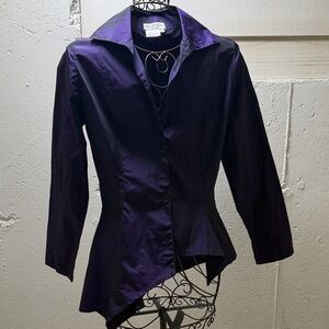 Vintage Ivan Grundahl Asymmetrical Blouse in Purple